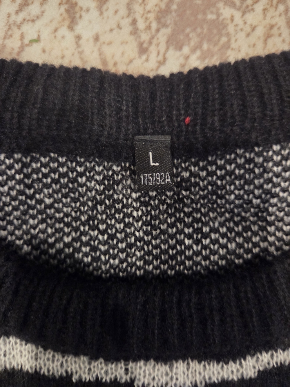 Abstract Black & White Crewneck Sweater - Picture 4 of 4
